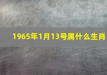 1965年1月13号属什么生肖