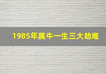 1985年属牛一生三大劫难