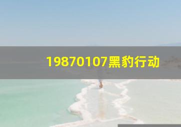 19870107黑豹行动