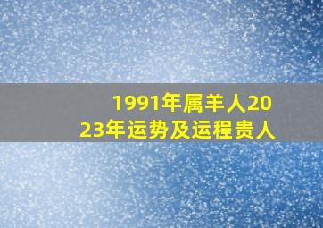 1991年属羊人2023年运势及运程贵人