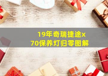 19年奇瑞捷途x70保养灯归零图解