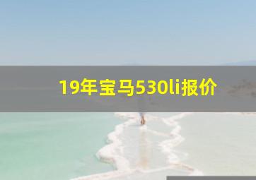 19年宝马530li报价