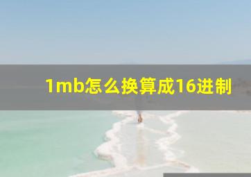 1mb怎么换算成16进制