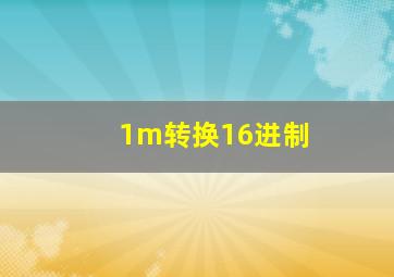 1m转换16进制