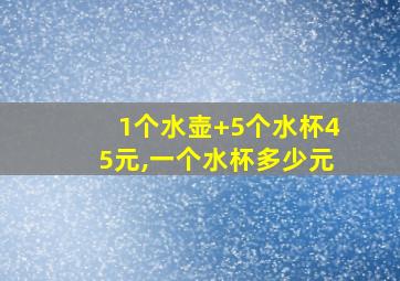 1个水壶+5个水杯45元,一个水杯多少元