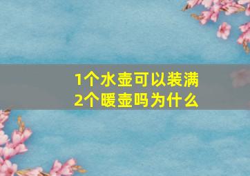 1个水壶可以装满2个暖壶吗为什么