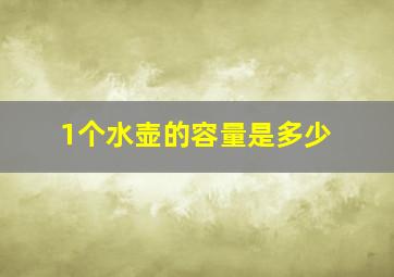 1个水壶的容量是多少