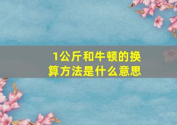 1公斤和牛顿的换算方法是什么意思