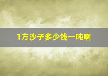 1方沙子多少钱一吨啊