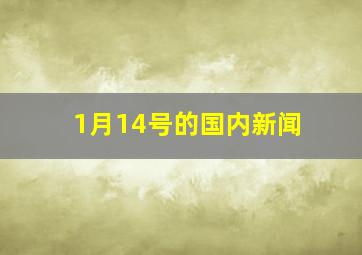 1月14号的国内新闻