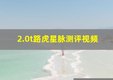 2.0t路虎星脉测评视频