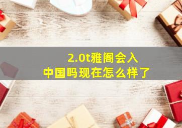 2.0t雅阁会入中国吗现在怎么样了