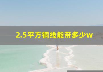 2.5平方铜线能带多少w