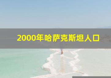 2000年哈萨克斯坦人口