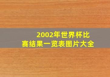 2002年世界杯比赛结果一览表图片大全