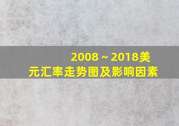 2008～2018美元汇率走势图及影响因素