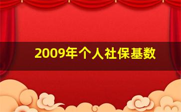 2009年个人社保基数