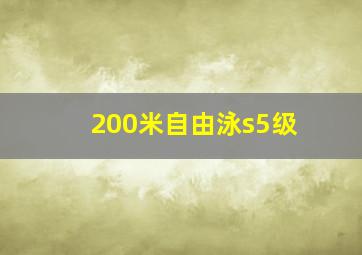 200米自由泳s5级