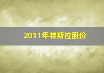 2011年特斯拉股价