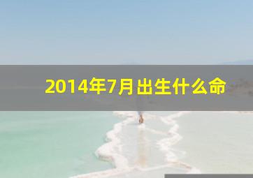 2014年7月出生什么命