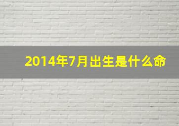 2014年7月出生是什么命