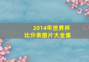 2014年世界杯比分表图片大全集