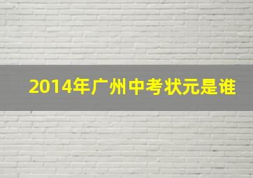 2014年广州中考状元是谁