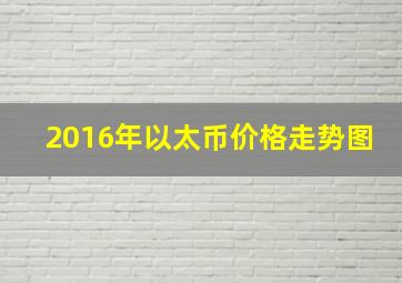 2016年以太币价格走势图