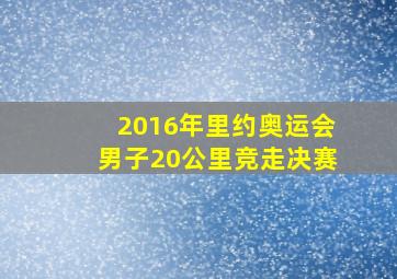 2016年里约奥运会男子20公里竞走决赛