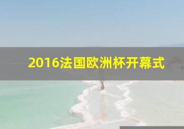 2016法国欧洲杯开幕式