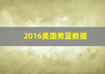 2016美国男篮数据