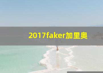 2017faker加里奥