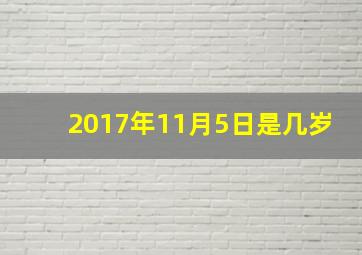 2017年11月5日是几岁