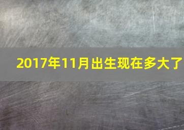 2017年11月出生现在多大了