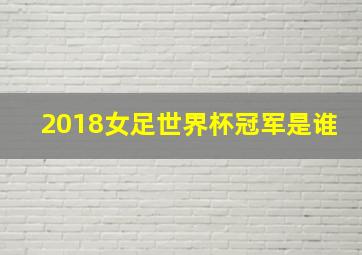 2018女足世界杯冠军是谁