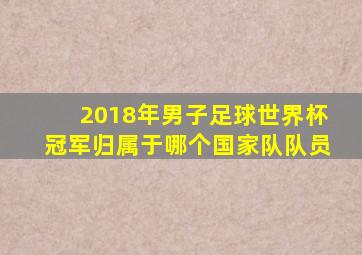 2018年男子足球世界杯冠军归属于哪个国家队队员