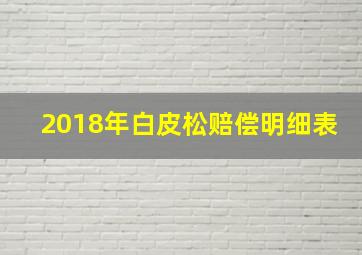 2018年白皮松赔偿明细表