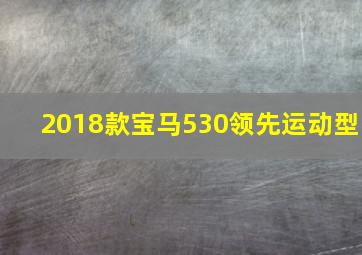 2018款宝马530领先运动型