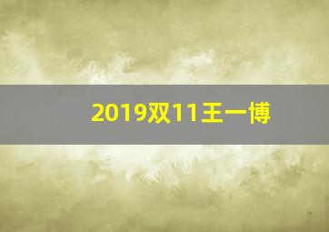 2019双11王一博