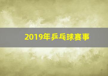 2019年乒乓球赛事