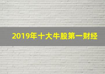 2019年十大牛股第一财经