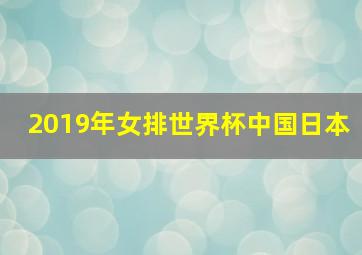 2019年女排世界杯中国日本