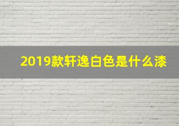 2019款轩逸白色是什么漆