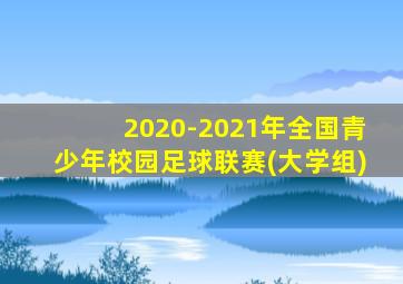 2020-2021年全国青少年校园足球联赛(大学组)