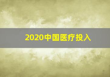 2020中国医疗投入