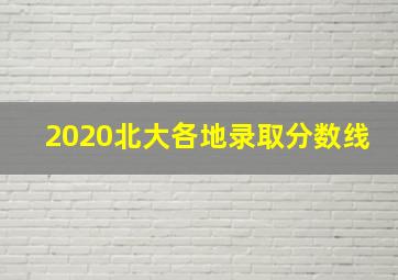 2020北大各地录取分数线