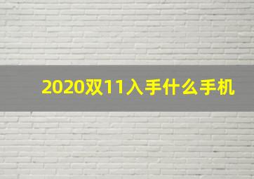 2020双11入手什么手机