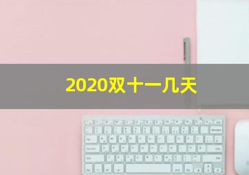 2020双十一几天