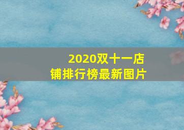 2020双十一店铺排行榜最新图片