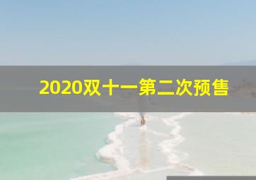 2020双十一第二次预售